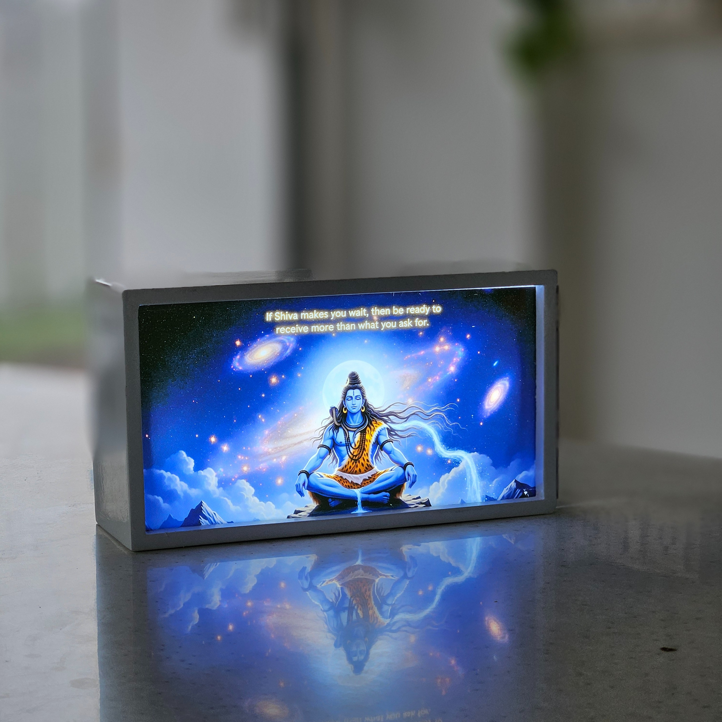 LED Glow Lamp – Lord Shiva | Spiritual Desk & Home Light