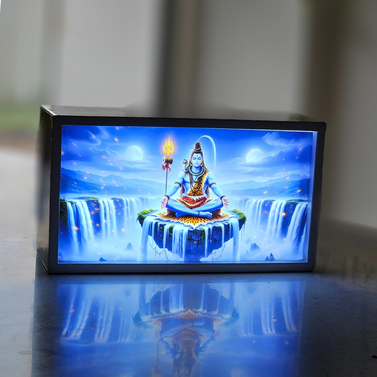 LED Glow Lamp – Lord Shiva | Spiritual Desk & Home Light