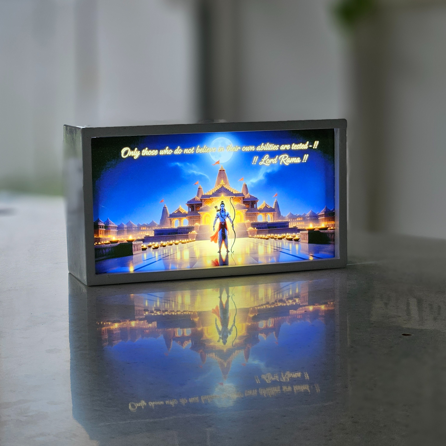 LED Glow Lamp – Lord Ram | Spiritual Desk & Home Light