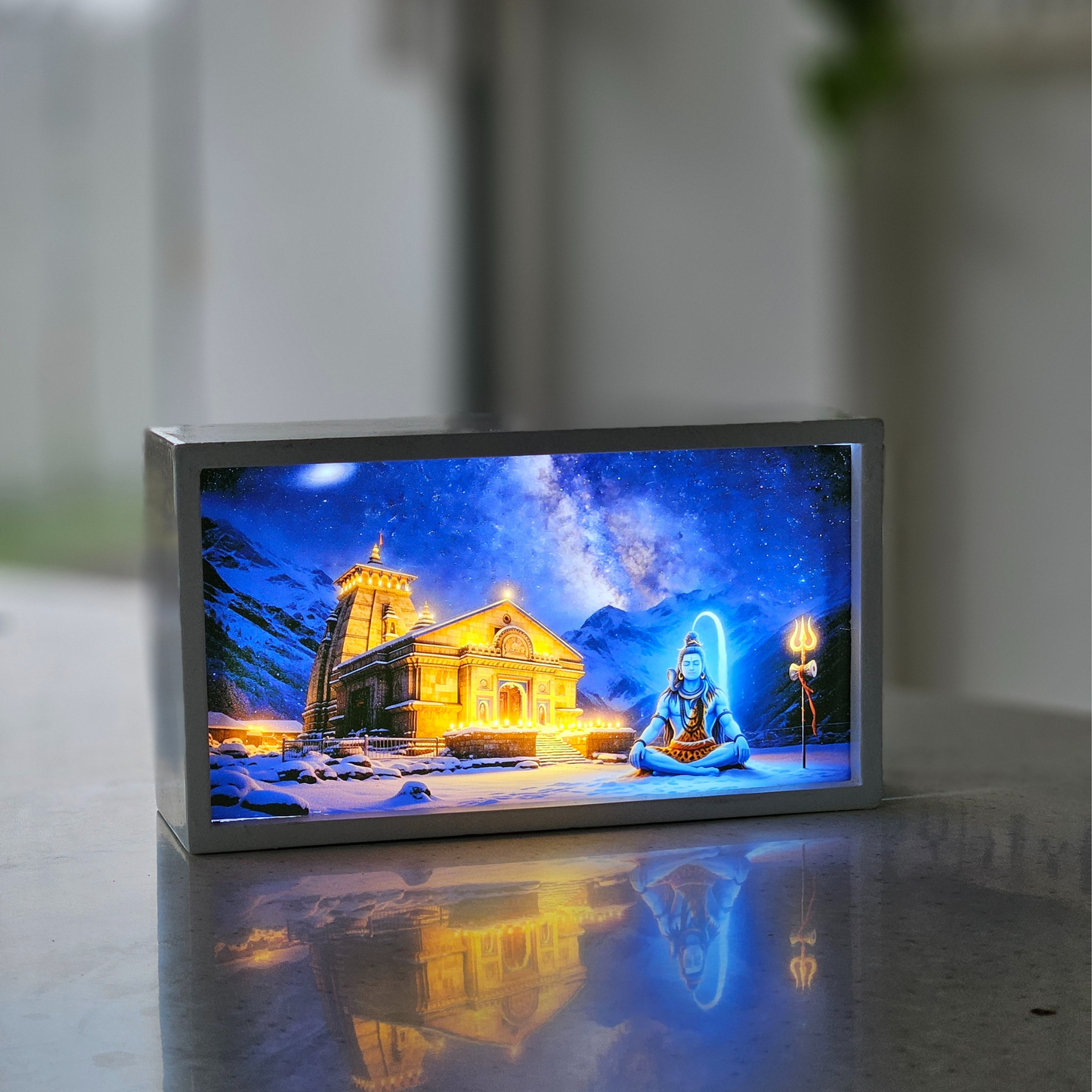 LED Glow Lamp – Lord Shiva | Spiritual Desk & Home Light