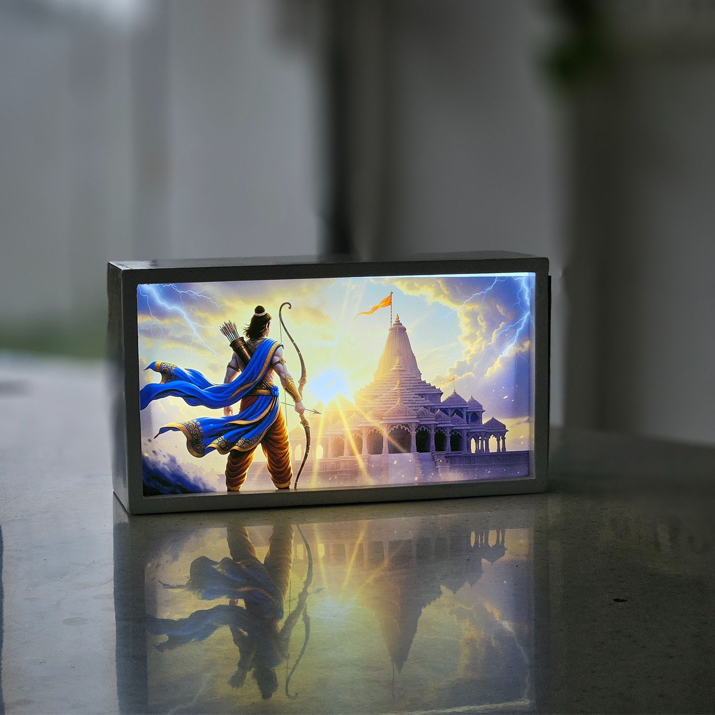 LED Glow Lamp – Lord Ram | Spiritual Desk & Home Light