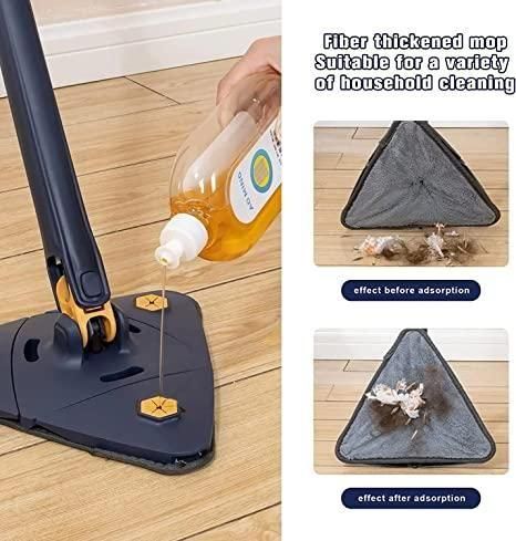 Swivel Mop: 360° Rotation, Adjustable, Stainless Steel Handle