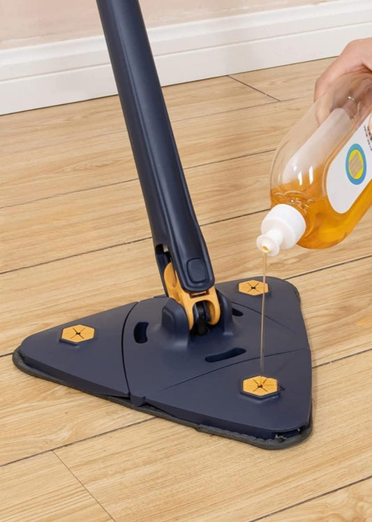 Swivel Mop: 360° Rotation, Adjustable, Stainless Steel Handle