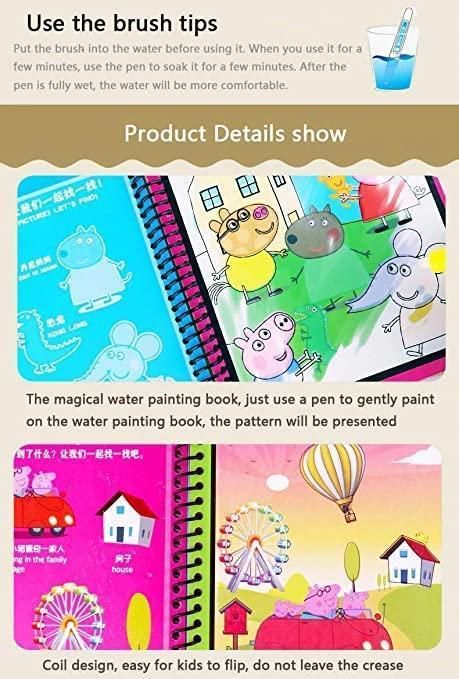 Mess-Free Magic: Reusable Water-Activated Quick Dry Book for Creative Fun